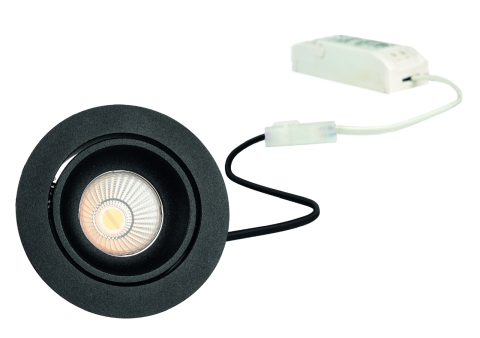 LED-Einbaustrahler schwenkbar rund DimToWarm 6W IP40 Frontansicht