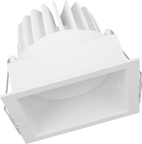 Downlight quadratisch, dimmbar, 8W, warmweißes Licht, Produktfoto Frontansicht