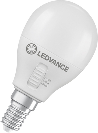 LEDCLP40 DIM 4.9W 3 CCT FR E14 P Glühbirne Frontansicht