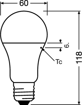 LED Glühbirne E27 10W 840 FR in Frontansicht