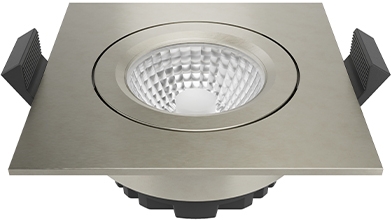 Sigor Einbauspot 6W 2700K stahl dimmbar Frontansicht
