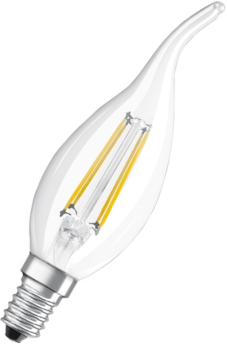 LED-Lampe Osram LEDPCLBA40 4W 230V E14 Frontansicht