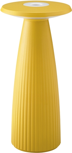 Sigor Akku-Tischleuchte Nuflair 245mm sonnengelb dimmbar 2200K 2700K Frontansicht