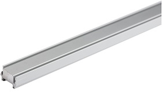 Alu Profilleiste Rutec Profil Profi Flach H.10mm 2m eloxiert Frontansicht