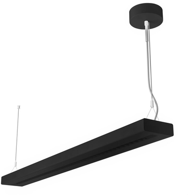 LED-Panel 69W für Büros und Gewerbe in Schwarz, Frontansicht