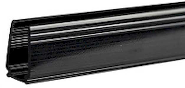 PVC ECO Profil VARDAflex Neon 2 M schwarz Frontansicht