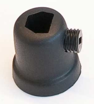 Nordic Aluminium Stromschienensystem XTSA 513-2 M13 Zugentlastung schwarz Frontansicht