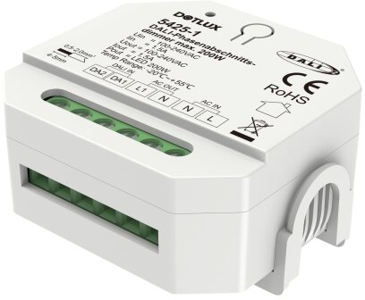 DALI-Phasenabschnittsdimmer für max 200W, Frontansicht