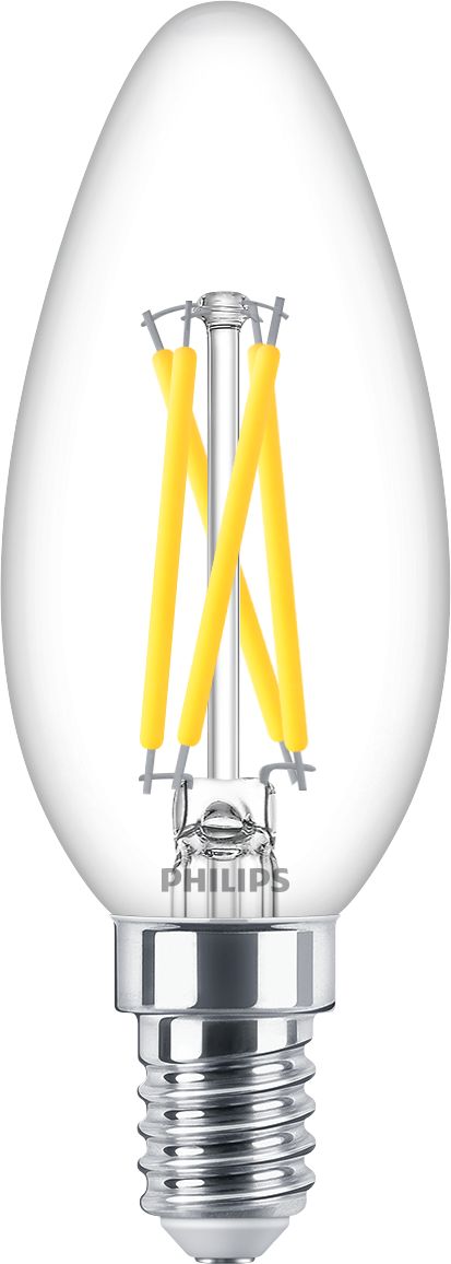 Philips LED-Lampe MAS LEDCandleDT2.5-25W E14 B35 CL G Frontansicht