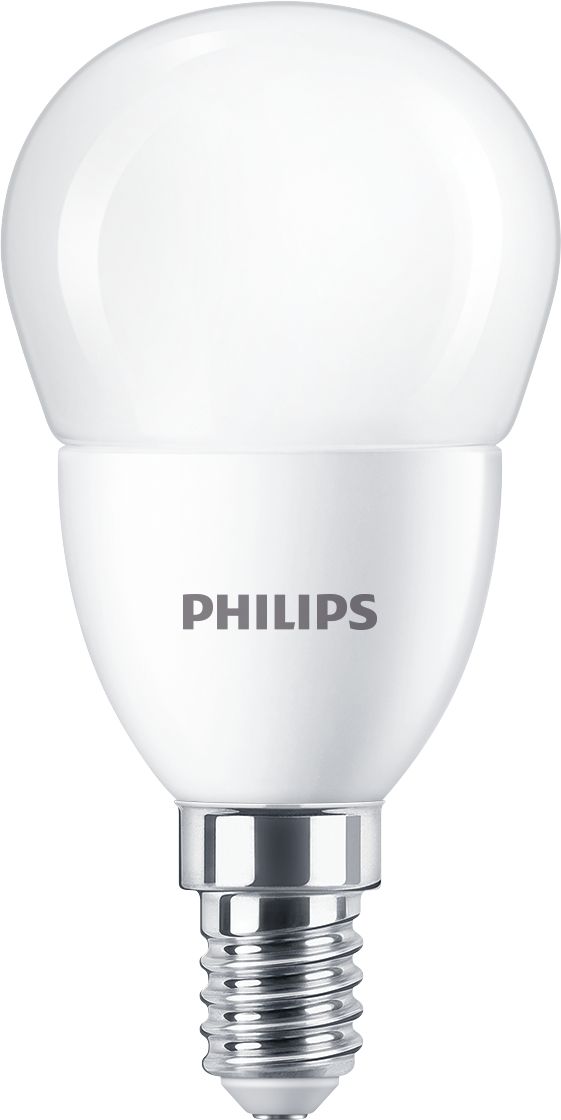 Philips LED-Lampe CorePro lustre ND 7-60W E14 827 P48 FR Frontansicht
