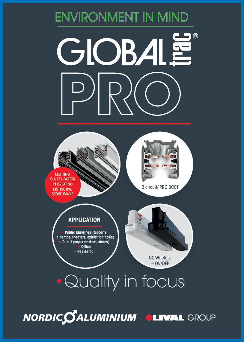 Stromschienensystem GLOBAL Trac Pro Frontansicht