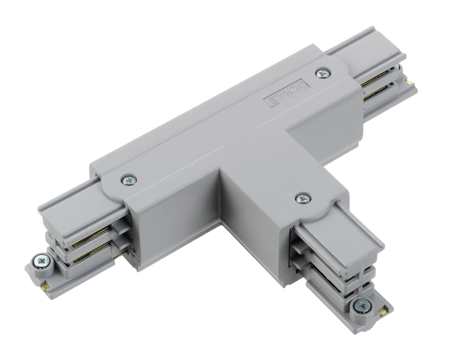 T-Verbinder für Nordic Aluminium Stromschienensystem, grau, Frontansicht