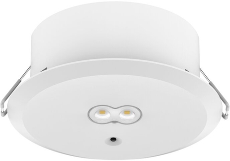 LED-Sicherheitsleuchte EXITtop mit Selbsttest und austauschbaren Linsen in Frontansicht