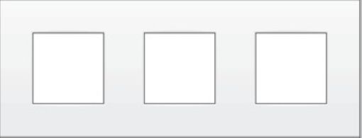 Niko Intense White COVERPL 3GANG 71 WHITE Schalter Frontansicht