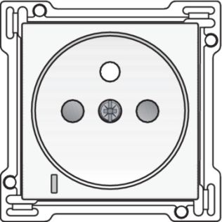 [Niko Original White CPL SOCKET-OUTL INDIC Steckdose Frontansicht]
